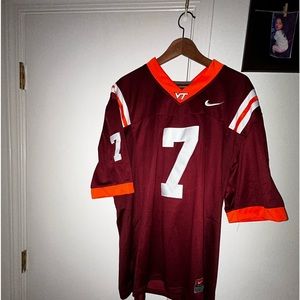 VTG Michael Vick Virginia Tech Men's Nike Team Football Jersey #7 •